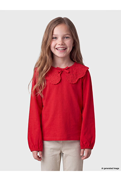 LC Waikiki Two Mt Shop Quality Lcw Kids Red Combed Cotton Embroidered Standar...