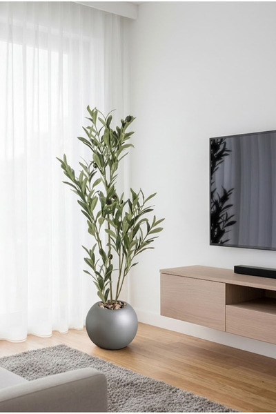 Generic Artificial Tree Simulation Artificial Olive Tree 85cm with Pot, Light...