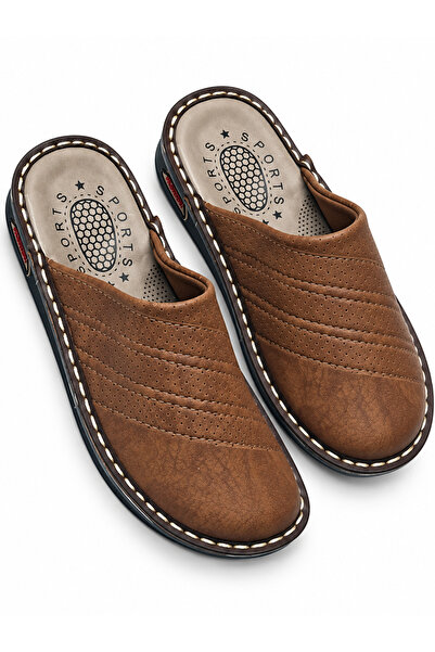 Generic Brand Men's Closed‑Toe Mule Slippers, Slip‑On Mules, Adjustable Buckl...
