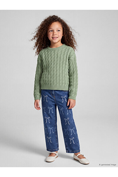 LC Waikiki Two Mt Shop Quality Lcw Kids Indigo Regular Fit Embroidered Girls'...
