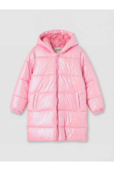 LC Waikiki Two Mt Shop Quality Pink Hooded Girls' Puffer Coat
