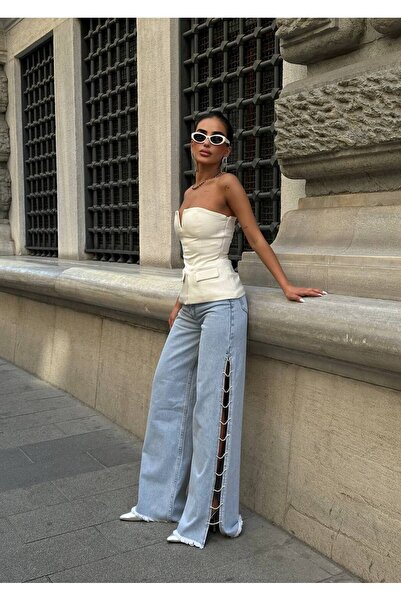 Genel Markalar Premium Orijinal Taşlı Jeans