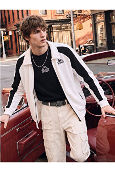 LC Waikiki Ecru Loose Fit Men's Zippered Sweatshirt