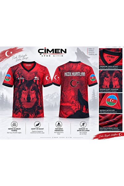 Çimen Spor Giyim Göktürkçe Karakterli Türkiye Türk Bayraklı Bozkurt Tractor A...