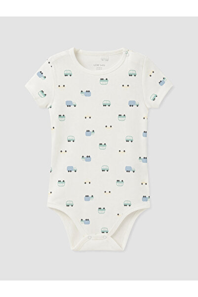 LC Waikiki Two Mt Shop Quality Lcw Baby Ecru Short Sleeve Printed Baby Boy Bo...