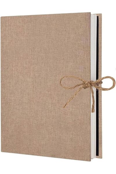 GENERAL Jfadeg Self-Adhesive Photo Album Scrapbook 60 Pages Linen Cover for 3...