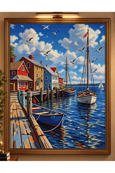 DNZt 5D Diamond Painting 50x40 cm Elmas Mozaik Boncuklu Taşlı Goblen Pano Tab...