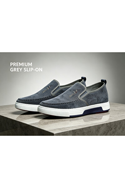 Huanhuan Shoe Men's corduroy slip-on loafers, breathable non-slip casual snea...