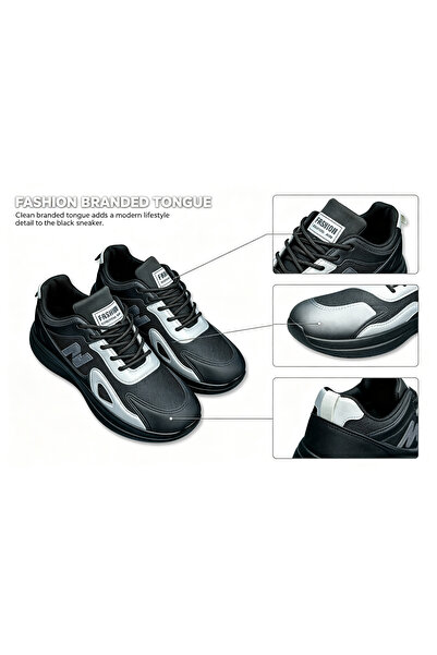 hanyue Men's Color-Block Thick-Soled Dad Sneakers, Height-Enhancing, Breathab...