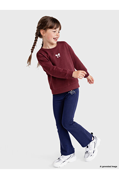 LC Waikiki Peak New Season Navy Blue Girls' Soft Touch Spanish Leggings