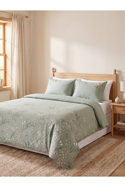 LC Waikiki Alita City Lcw Home Mixed Pattern Double Duvet Cover Set with Diff...