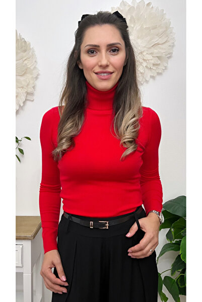 OnlyForYou Maletă Damă din Modal și Bumbac, Pulover cu Guler Înalt, Tricot Fi...