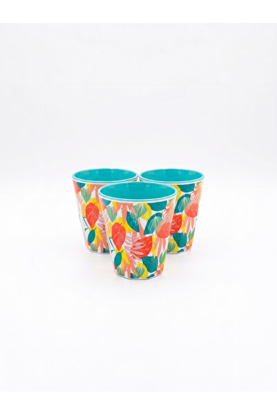 OEM Set of 3 Migros Kitchen & Co Melamine Cups, 160 ml, Tropical Summer Desig...