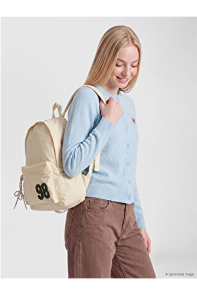 LC Waikiki Beige Embroidered Women's Backpack