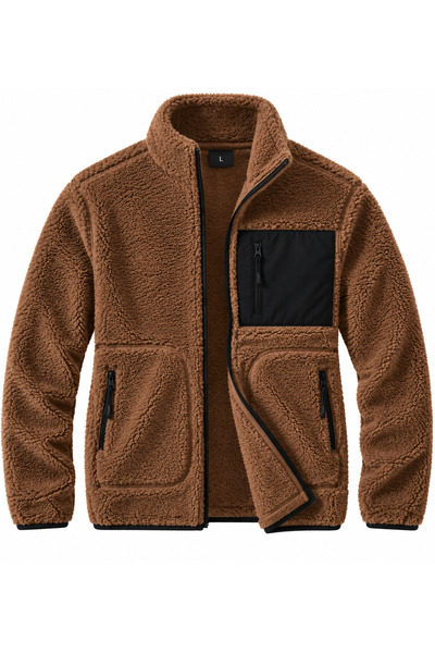 S&T Company Pelüş Ceket Unisex - Sıcacık Tutan Yün Kumaş