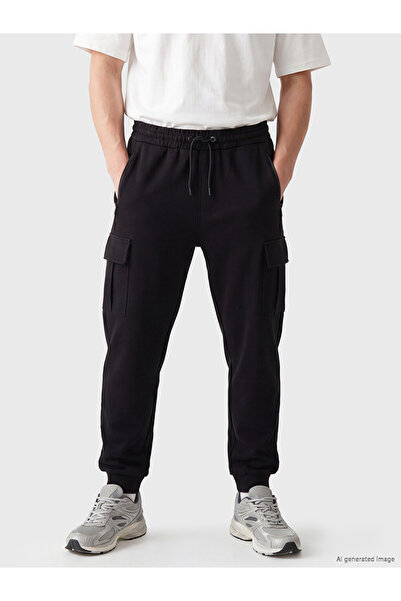 LC Waikiki Vizyon New Season Black Regular Fit Men's Jogger Sweatpants