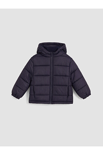LC Waikiki Two Mt Shop Quality Navy Blue Hooded Boys' Puffer Jacket