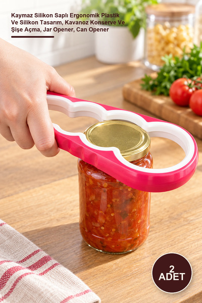 Yenilig 2 deschizătoare de capace pentru conserve – Design ergonomic din plas...