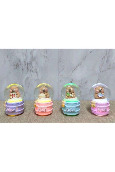 NW NessiWorld كرة ثلجية مضيئة بتصميم كابيبارا Alk5022