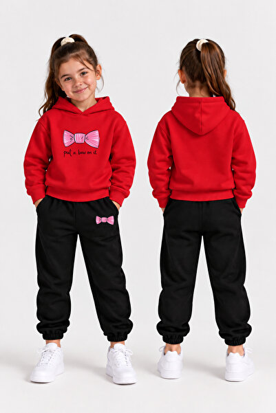 LORVEX Girls' Hooded Tracksuit Set – Printed Hoodie Sweatshirt and Sweatpants...
