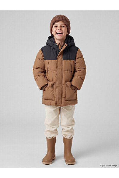 LC Waikiki Two Mt Shop Quality Lcw Kids Brown Color Block Loose & Baggy Boys'...
