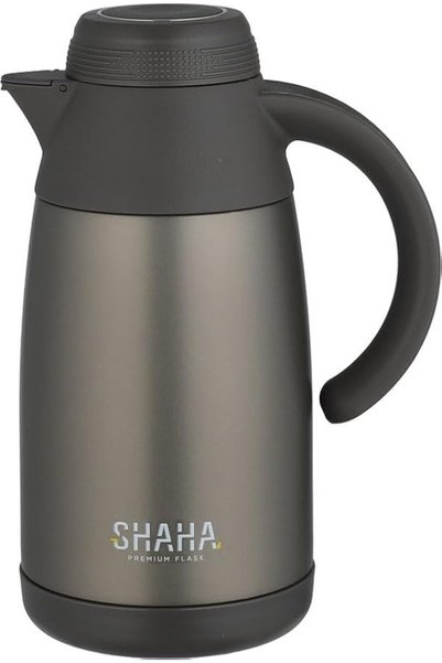 SHAHA قارورة فراغية من الفولاذ المقاوم للصدأ، سعة 800 مل، لون رمادي معدني