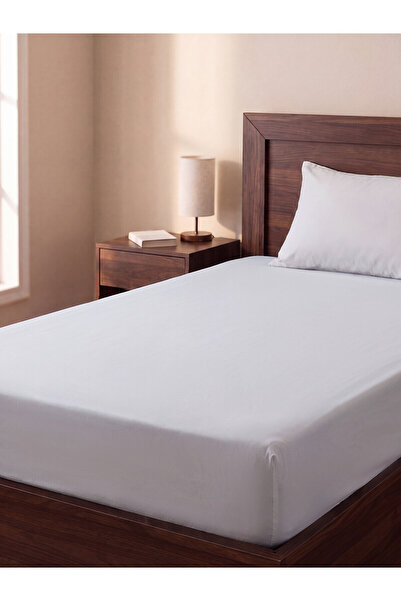 LC Waikiki Alita City Lcw Home Gray Poplin Plain Single Bed Sheet with a Diff...