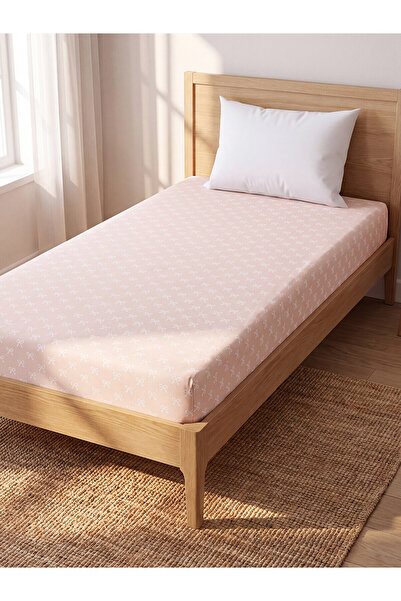LC Waikiki Alita City Farkıyla Lcw Home Pink Bow Patterned Single Fitted Sheet