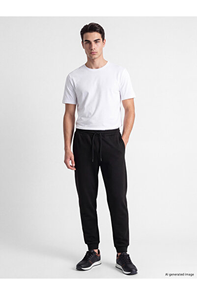 LC Waikiki Vizyon New Season Black Regular Fit Men's Jogger Sweatpants