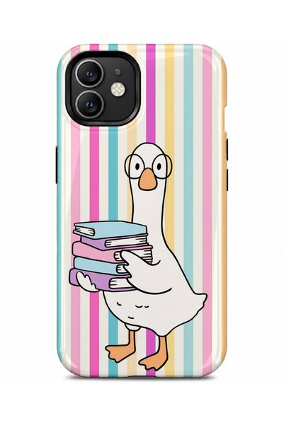 EDELFU iPhone 11 Compatible - Duck Carrying a Book, Double Layer Tough Cover,...