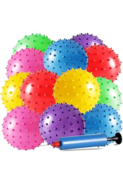 MASROO 12 Pack Bouncy Ball Knobby Massage Ball, 5" Spiky Sensory Toy for Kids...