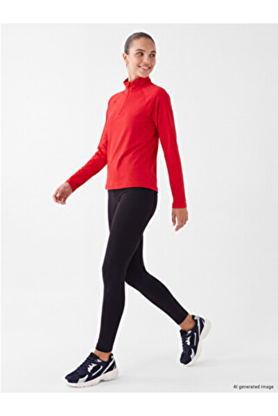 LC Waikiki Black Women's Sports Leggings with Elastic Waist