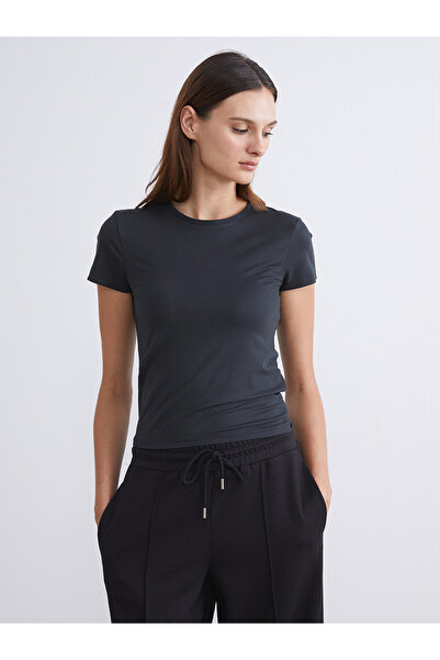 LC Waikiki Alita City Farkıyla Koor Sport Black Combed Cotton Plain Standard ...