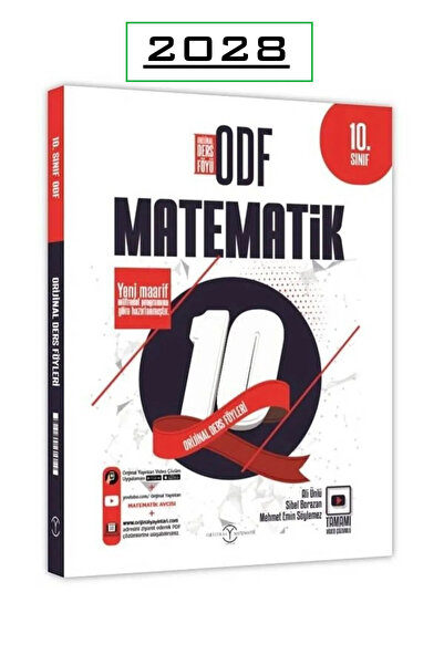 Orijinal Yayınları 2028 MODEL ORİJİNAL YENİ OKUL MÜFREDATINA UYARLI-10. Sınıf Matematik ODF Orijinal Ders Föyleri Yeni Maarif Modele Uygun