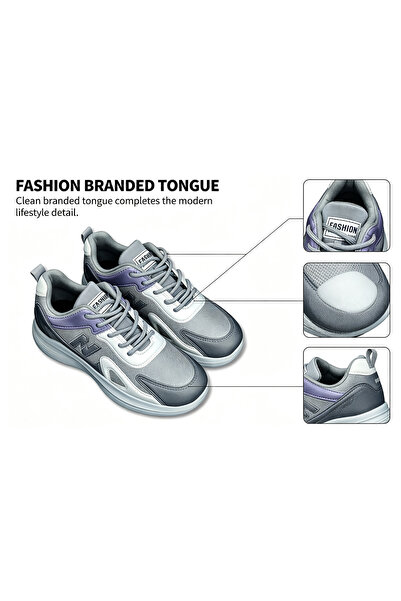 hanyue Men's Color-Block Thick-Soled Dad Sneakers, Height-Enhancing, Breathab...