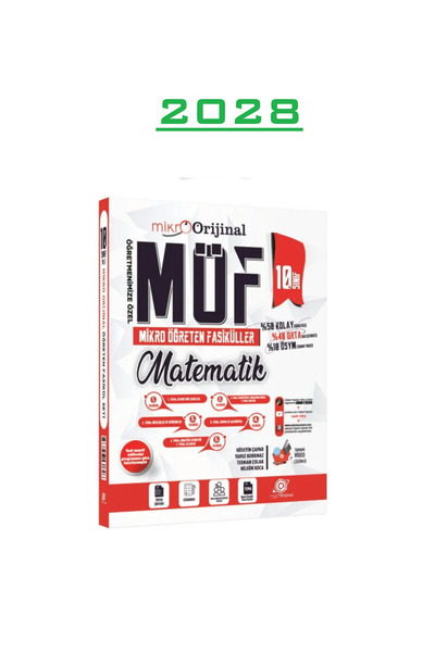 Orijinal Yayınları 2028 MODEL ORİJİNAL YENİ OKUL MÜFREDATINA UYARLI-Mikro 10. Sınıf Matematik MÖF Mikro Öğreten 5 li Fasikül Seti