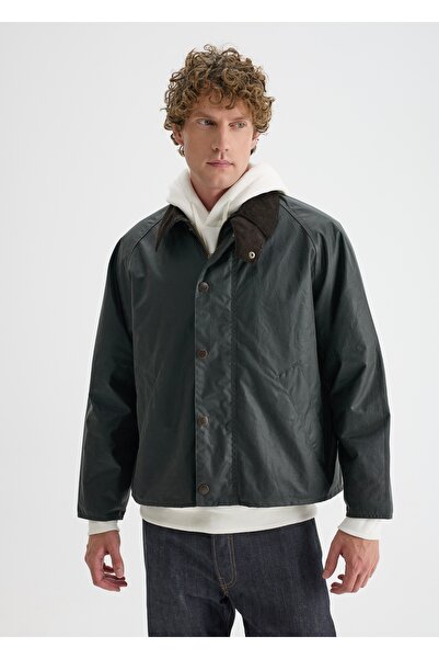 Utility Yağlı Ceket Olive Green (Yeşil) / Utility Wax Jacket Olive Green