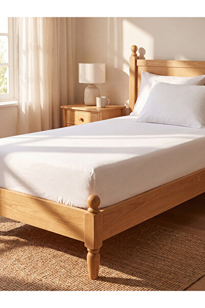 LC Waikiki Alita City Farkıyla Lcw Home White Single Cotton Woven Elastic Bed...