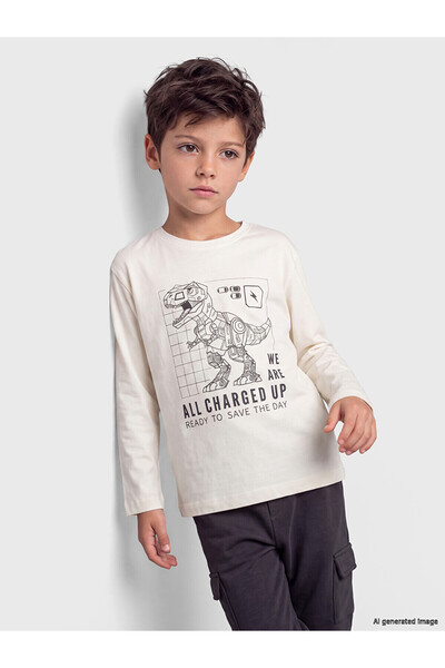 LC Waikiki Two Mt Shop Quality Lcw Kids Beige Combed Cotton Printed Standard ...