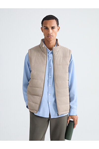 LC Waikiki Lcw Vision Brown Flat Men's Inflatable Vest with Nevavm Difference