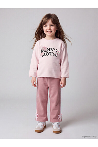 LC Waikiki Nevavm Lcw Baby Pink Minnie Mouse Printed Baby Girl Set with Diffe...