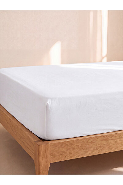 LC Waikiki Alita City Farkıyla Lcw Home White Double Cotton Fitted Sheet