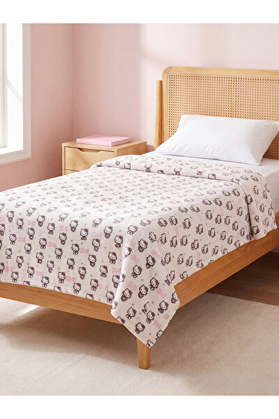 LC Waikiki Alita City Lcw Home Mixed Hello Kitty Printed Single Blanket with ...