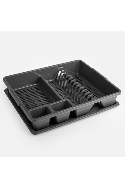 OEM Anthracite Plastic Dish Dryer with Tray 48x38x8cm