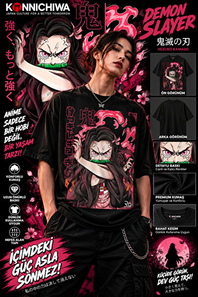 FG KONNİCHİWA Demon Slayer Akaza Tanjiro Nezuko Zenitsu Inosuke Sanemi Printe...