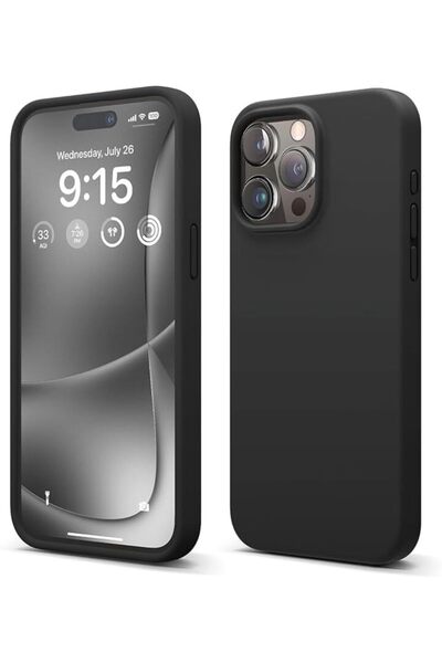 Noir İphone 13 Pro Uyumlu İçi Kadife Lansman Silikon Kapak Kılıf