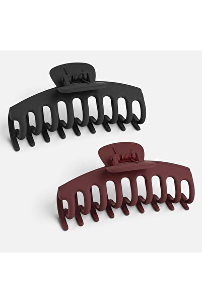 OEM Clame Par Neagra si Bordo Mat 11cm - 2buc
