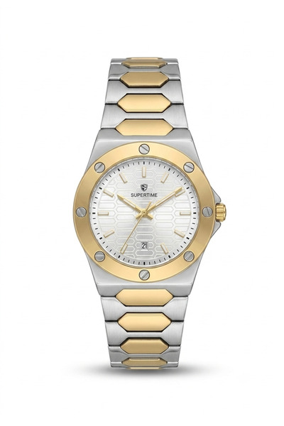 supertime Men's Watch with a Unique and Modern Design, Featuring a Silver Bal...