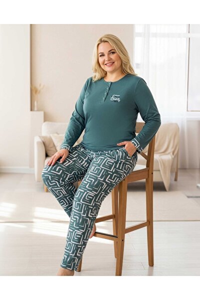 melodi Three-Button Oversize & Large Size Pajama Set 17000