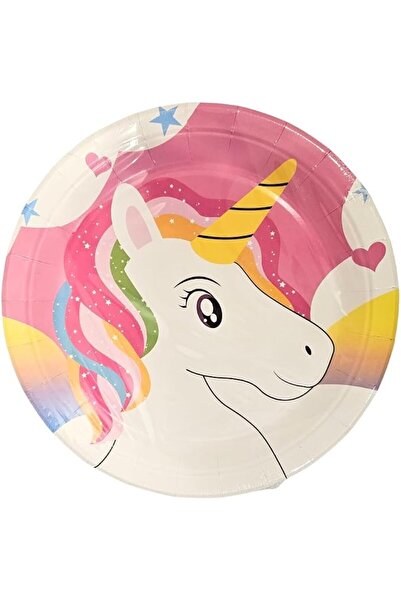 Wanna Party WP 10 Count Unicorn Theme Pink Paper Plates, 9 Inches Unicorn Par...